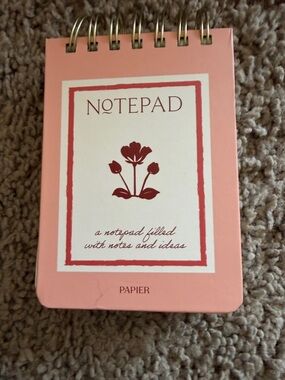 Anthropologie Blush Floral Notepad